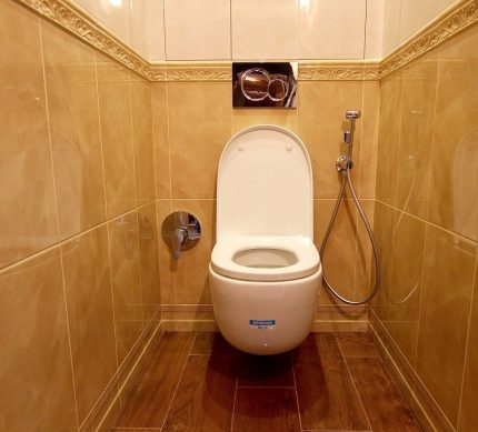 Duș de igienă montat pe perete cu robinet mixer Duș de igienă încorporat