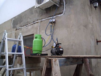 Freon filling system Refill split system freon