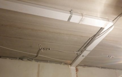 Rectangular Ventilation Pipes Mounting the ventilation system under a suspended ceiling