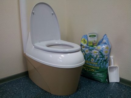 The toilet in the house