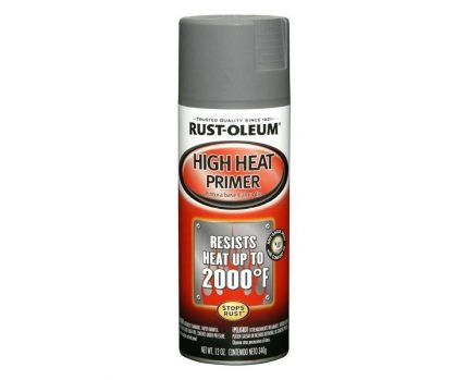 Aerosol heat-resistant paint for application on stoves and fireplaces Enamel Rust Oleum heat-resistant