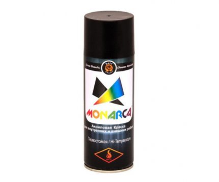Heat-resistant paint for applying on the surface of fireplaces and stoves Monarca paint balloon 0.52 liters