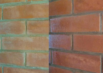 The difference is medlow varnished surface and not coated Oven before and after varnishing
