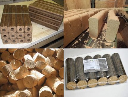 Sawdust bracketing Uri ng mga briquette mula sa sawdust