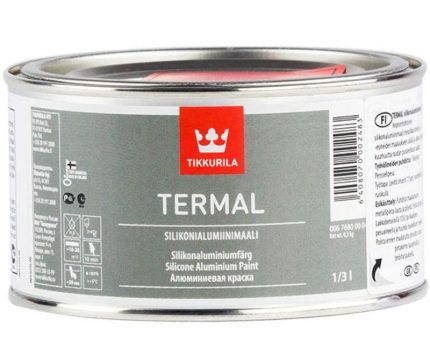 Heat-resistant paint for metal based on aluminum and silicone Silicone-aluminum Tikkurilla heat-resistant paint