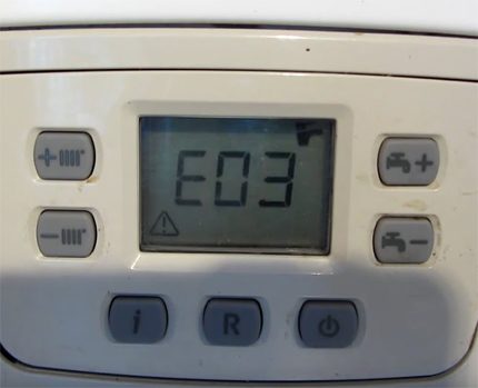 Baxi 03E Error Code