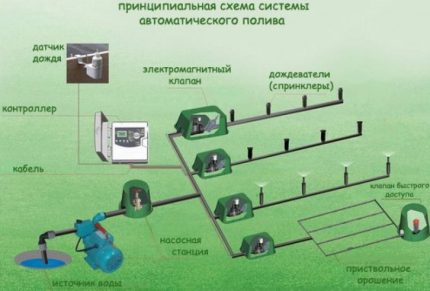 Le dispositif d'un système d'arrosage automatique en zone suburbaine Système d'arrosage automatique