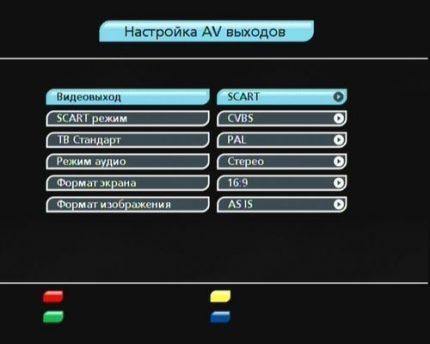 Setting AV Outputs Second adjustment screen