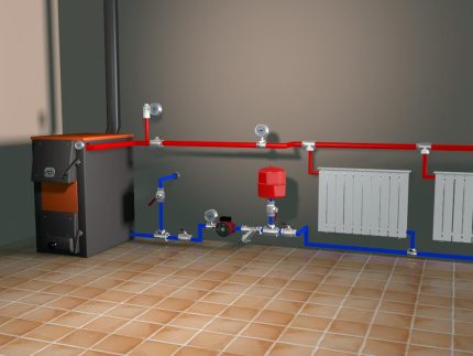 Example of tank installation in a heating system What are the expansion tanks?