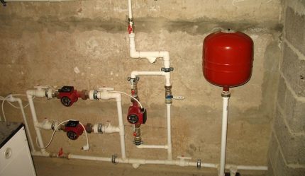 Installation d'un réservoir à diaphragme