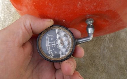 Réglage du réservoir à membrane