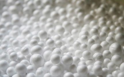 Polystyrène expansé comme chauffage Boules de styromousse
