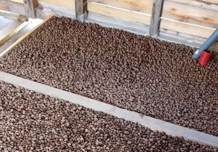 Expanded clay for floor insulation Granular expanded clay