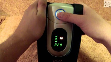 Uninterruptible with display to stabilize the TV UPS with screen