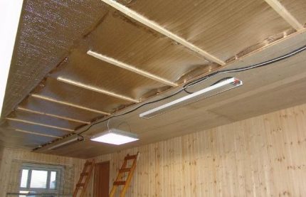 For internal insulation, several types of materials can be combined Warming with two layers of penofol