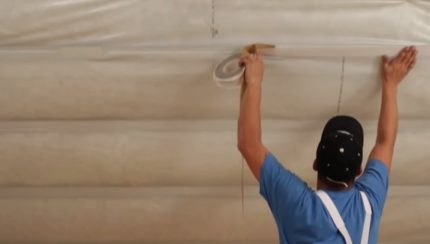 Vapor barrier Installation of a vapor barrier