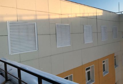 Utilisation de grilles de ventilation pour pétales Type de réseau