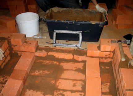 Argamassa de argila para forno de alvenaria