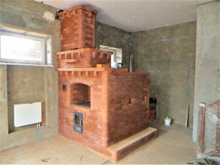 Option stove with a small stove bench