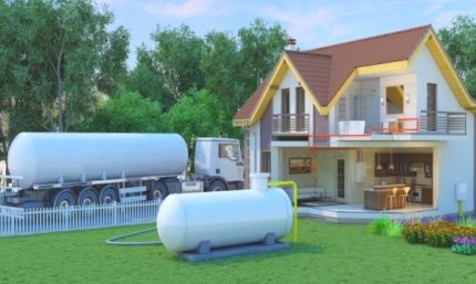 Réservoir d'essence sur le site Efficacité du gaz du réservoir