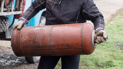 Nesprávná přeprava plynové láhve Nesprávná přeprava plynové láhve