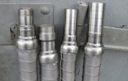 Filters for the suction hose of the pumping station Well strainer