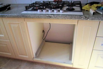 Ниша за газова фурна Ниша за газова фурна