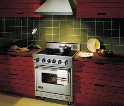 Fogão a gás na cozinha Fogão a gás na cozinha