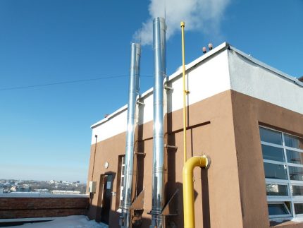 Димоотводи за автономни газови котелни помещения Височина на комина