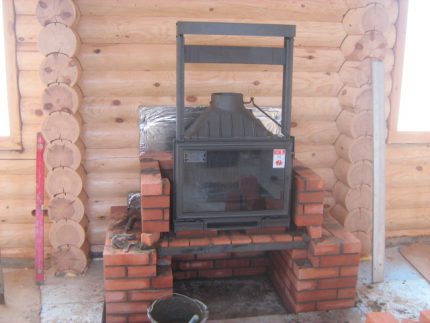 Pinagsamang self fireplace ng gas Gawang bahay na tsiminea