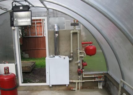 Option for tying a floor gas boiler