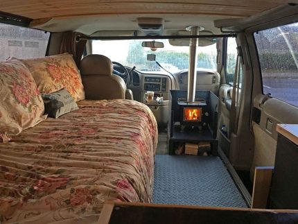 Camp stove in a camper Wood stove stove