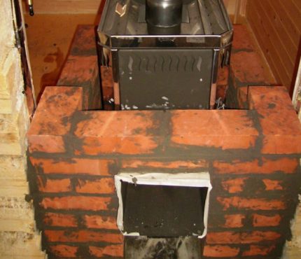 Lining a metal stove Metal furnace