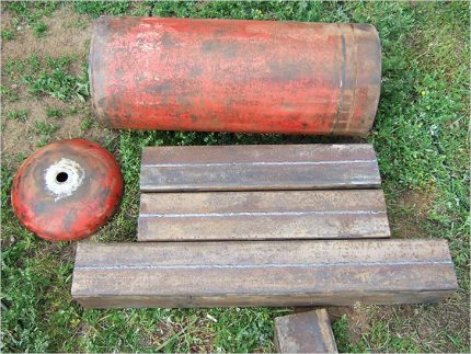 Gas cylinder for making a homemade furnace Assembly steps