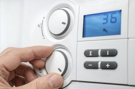 Manual gas boiler control Manual gas boiler control