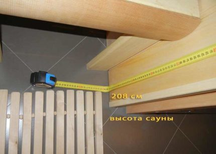 Výška stropu ve vaně Výška stropu ve vaně