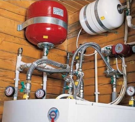Gas heating expansion tank Gas heating expansion tank