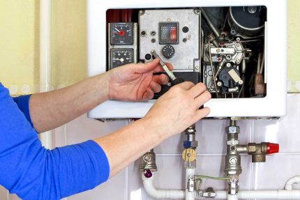 Monitoring the gas wall boiler Gas boiler check