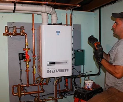 Procédure de connexion de la chaudière à gaz Procédure de connexion de la chaudière à gaz
