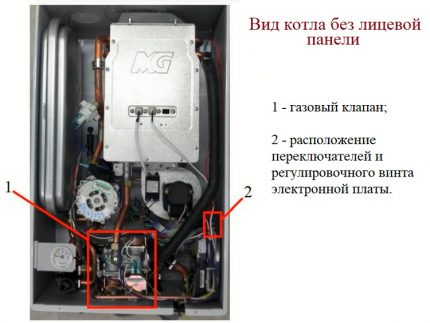 Gas valve location Gas valve location