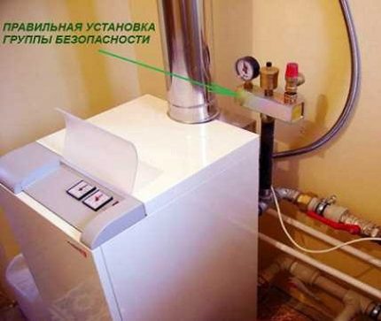 Ligtas na pangkat para sa isang double-circuit boiler Ligtas na pangkat para sa isang double-circuit boiler