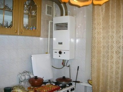 Gas stove in the kitchen Gas stove in the kitchen