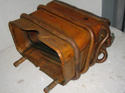 Ang heat exchanger ng Bosch pagkatapos ng paglilinis Ang heat exchanger ng Bosch pagkatapos ng paglilinis