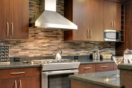 The location of the gas stove in the kitchen Kitchen stove