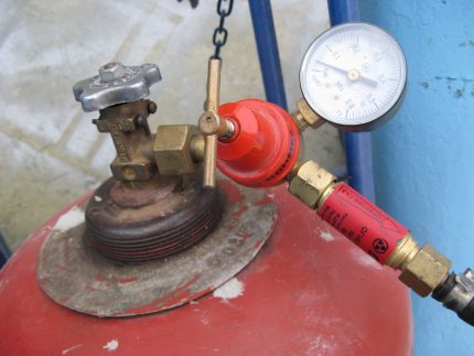 Alimentation en gaz depuis la bouteille Alimentation en gaz depuis la bouteille