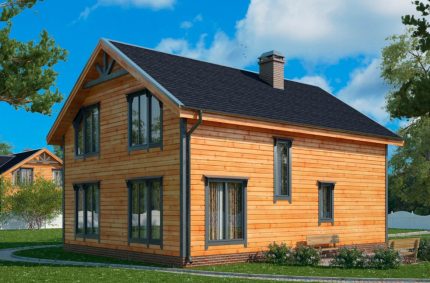 Two-story country house Cottage with a total area of about 150 sq.m