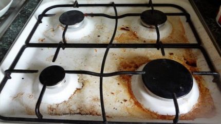 Hob contamination Hob contamination