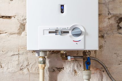 Setting the gas instantaneous water heater Devices for adjusting the gas column