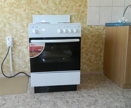 Hybrid gas stove installation in place Hybrid gas stove installation in place