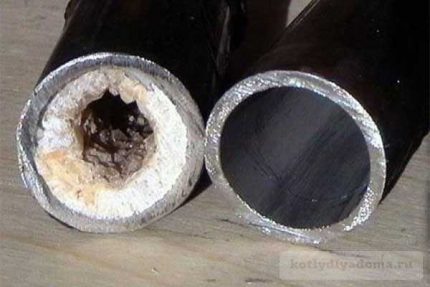 Mga deposito ng mineral sa pipeline Scale sa mga tubo